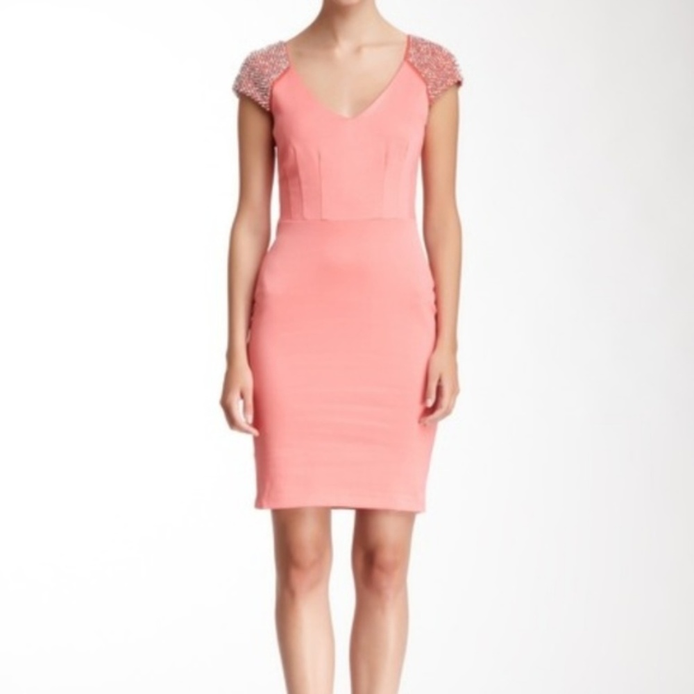 Alexia Admor Peach Papaya Sequin Dress